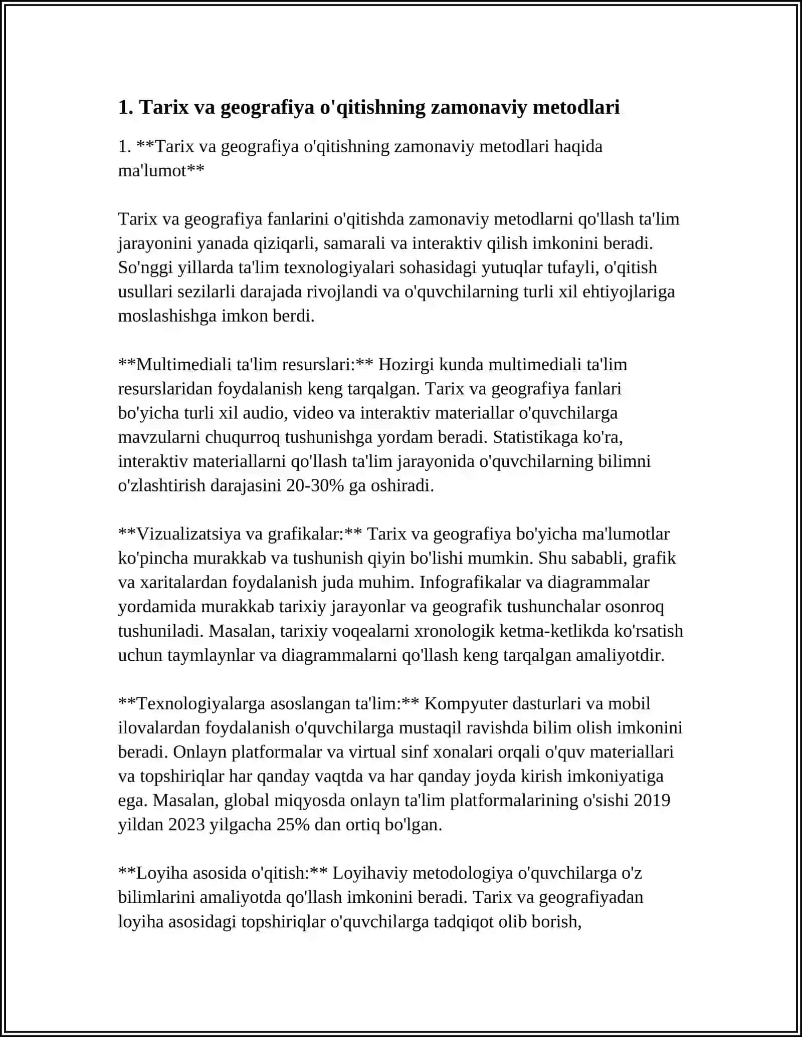 YORDAMCHI MAKTABLARDA TARIX GEOGRAFIYA O'QITISH METODIKASI 4