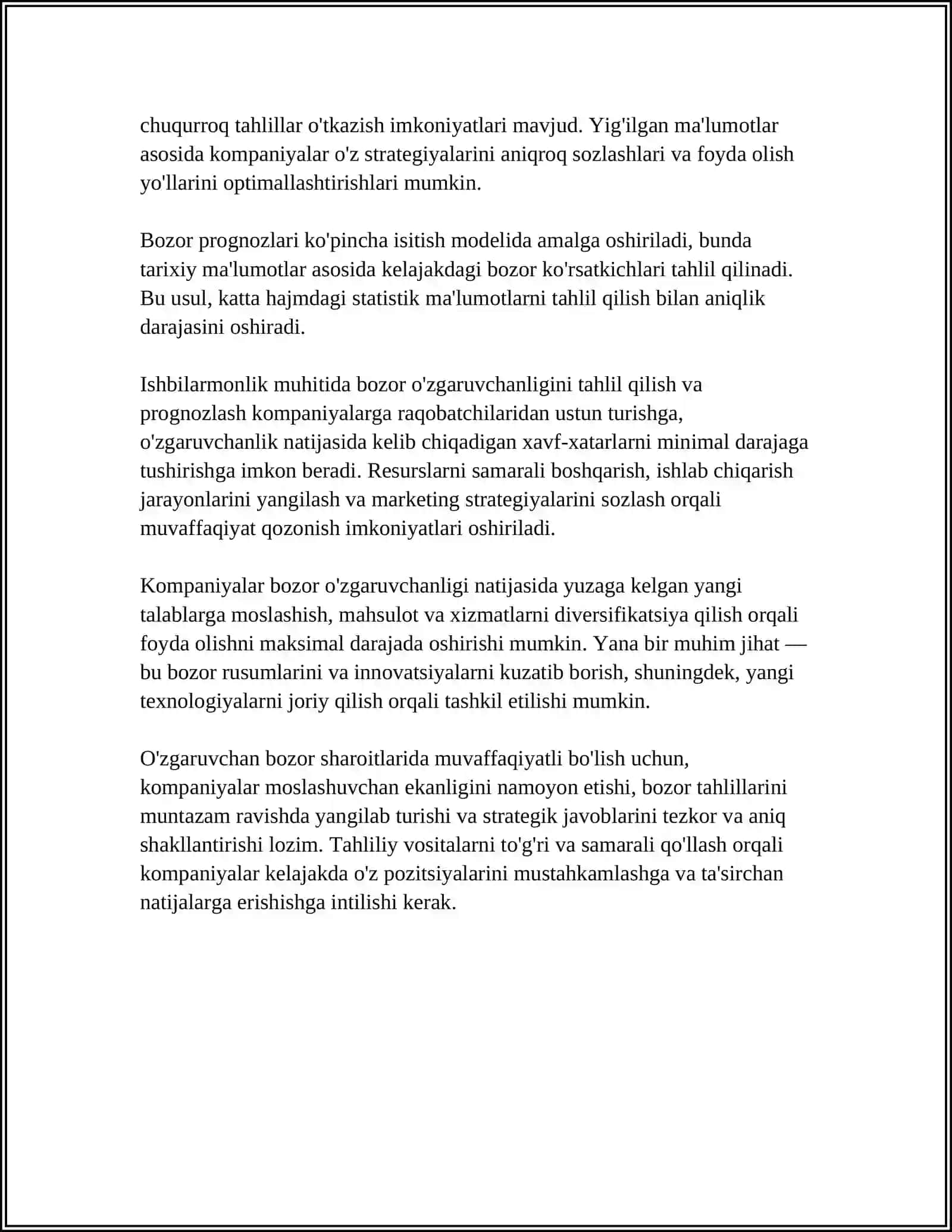 O'zgaruvchan ishbilarmonlik muhitida tavakkal qilish va foyda olsh 4