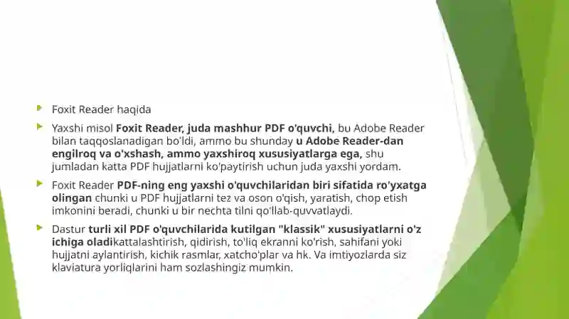 Adobe Reader va Fotix Reader dasturlari tarixi 4