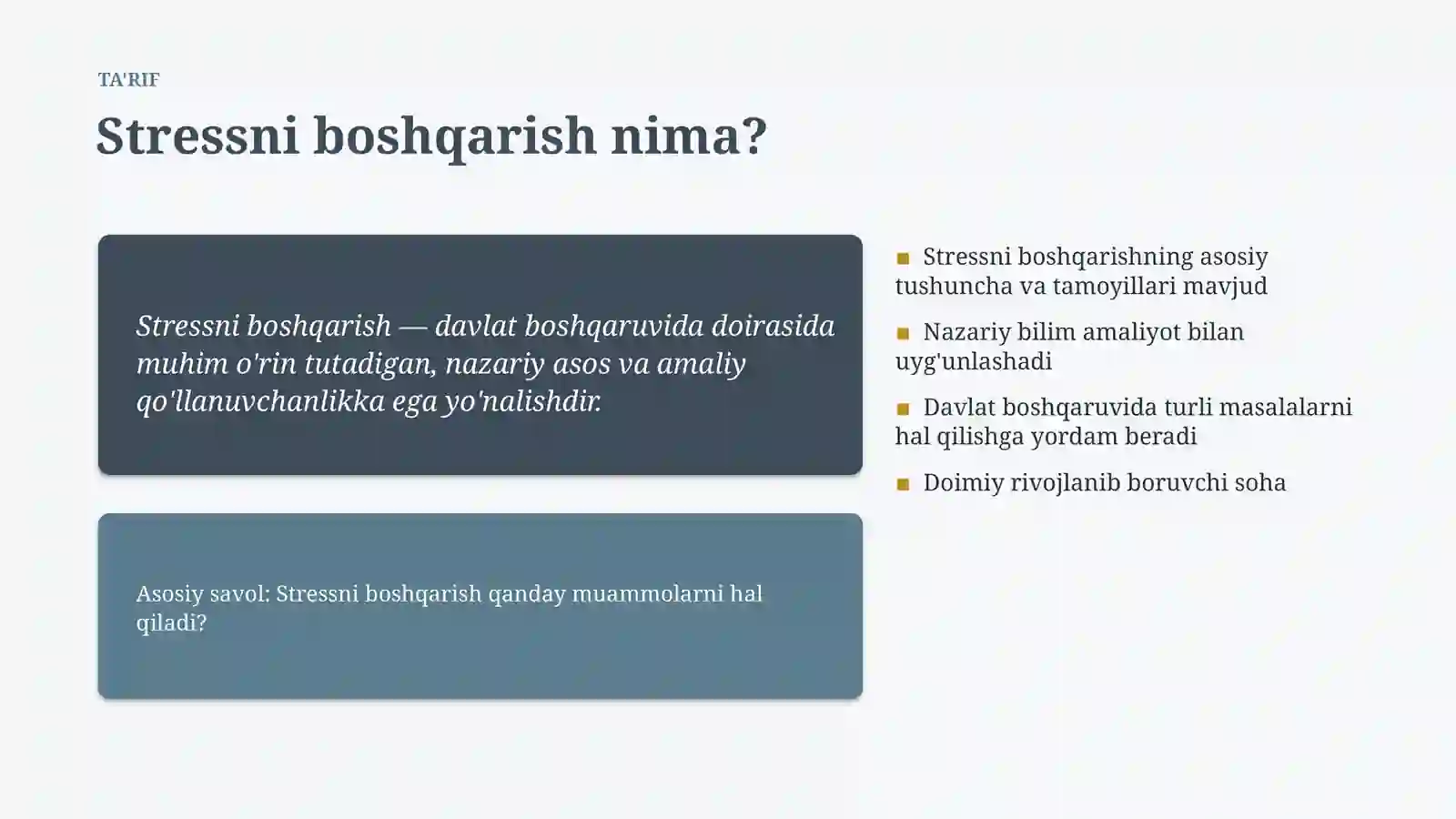 Stressni boshqarish 4