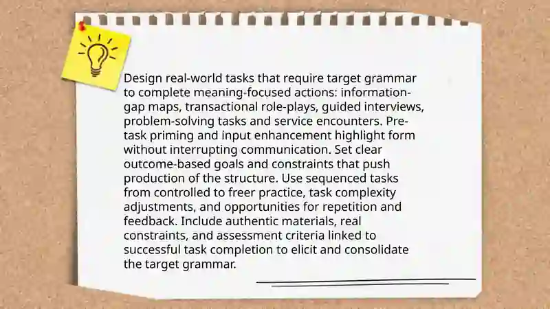Designing grammar activities using task-based learning principles 4