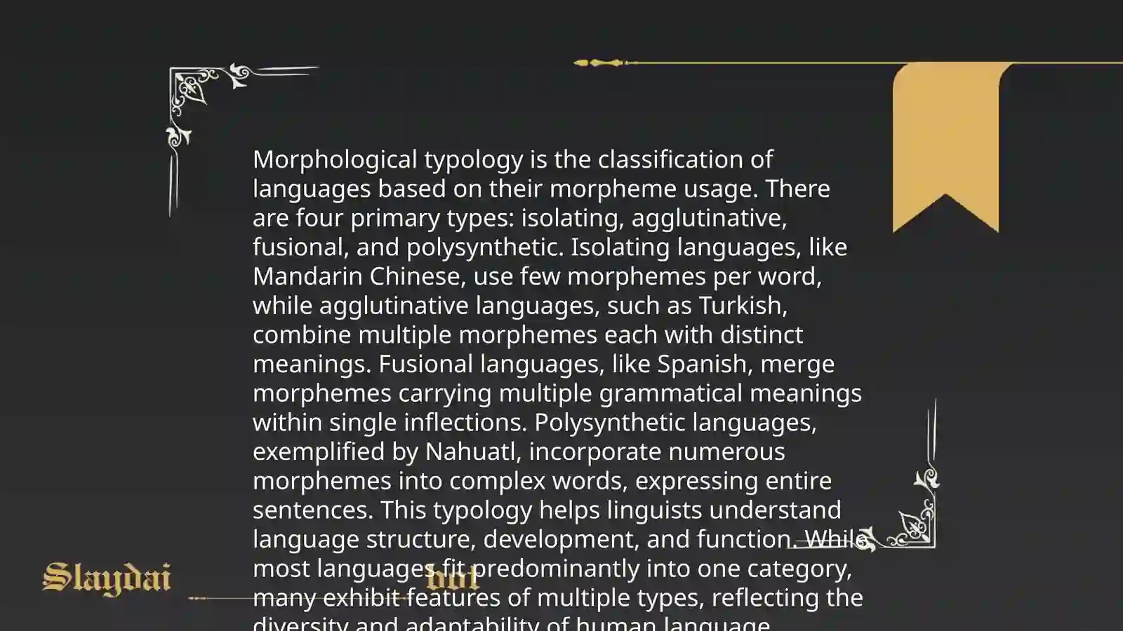 Factors developing linguistic typology 4