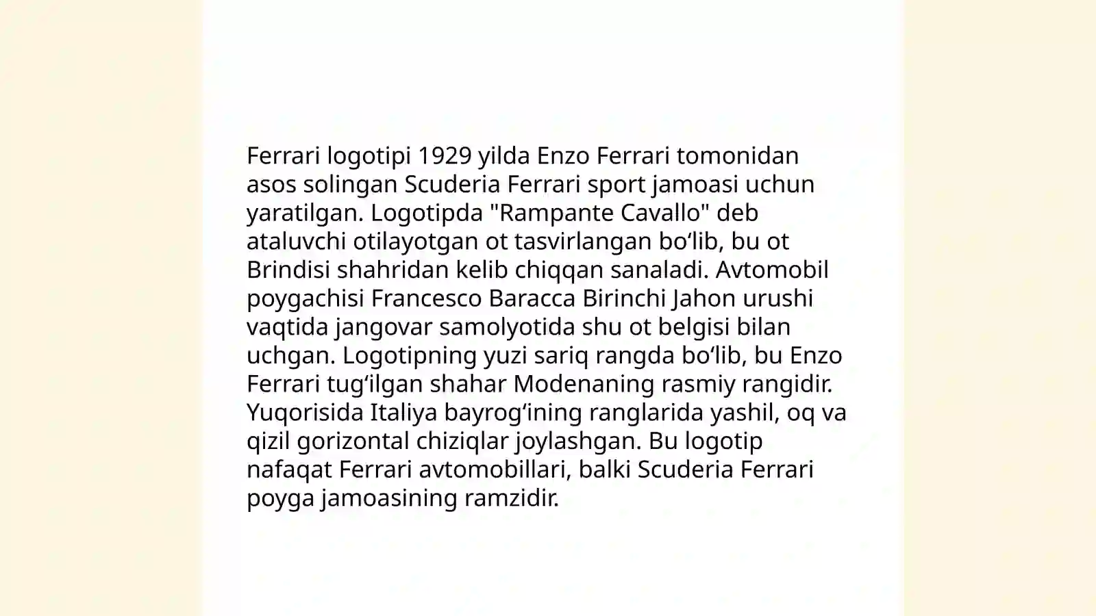 Ferrari mashinalari haqida 4