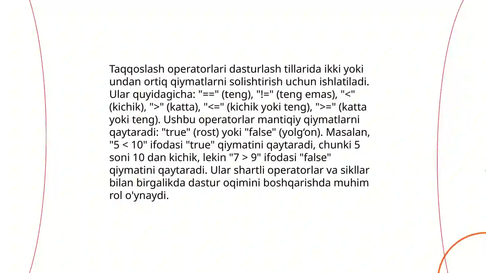 C++ dasturlash tilida ishlatiladigan operator 4
