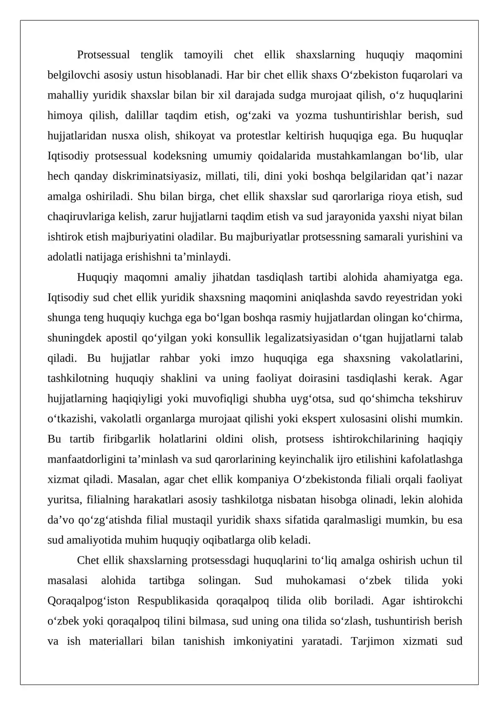 Chet ellik shaxslar ishtirokidagi ishlarni ko‘rishda sudlovga tegishlilik masalalari 4