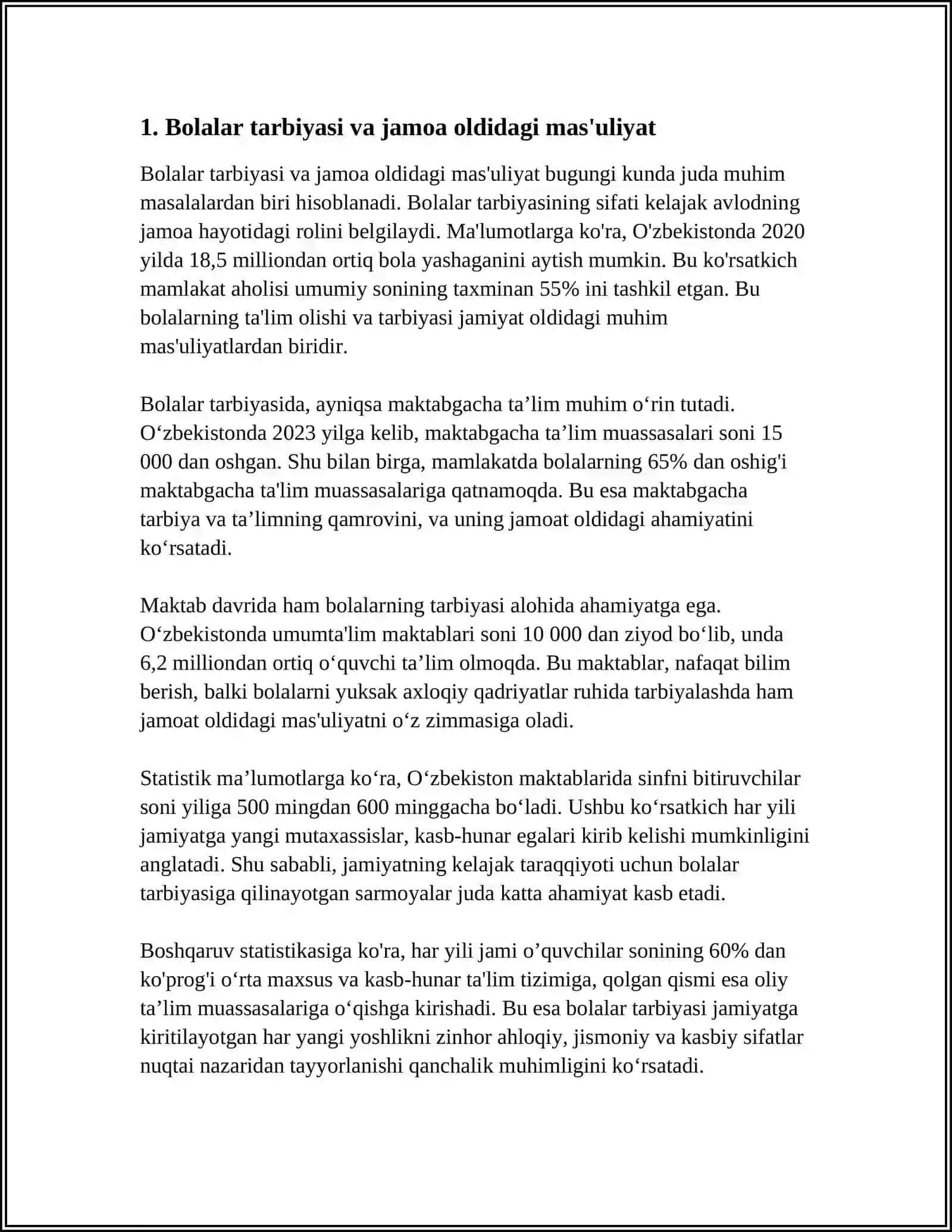 BOLALAR TARBIYA JAMOASI YAGONA PEDAGOGIK JARAYONNING ASOSIY SHAKLI 4
