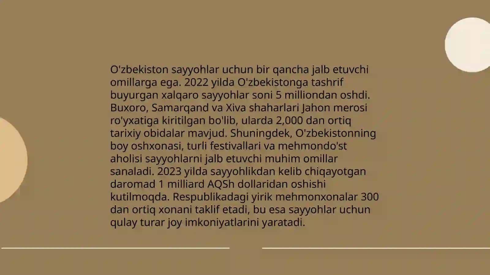 Özbekistonda xalqaro turizm va uning mamlakat iqtisodiyotiga taʼsiri 4