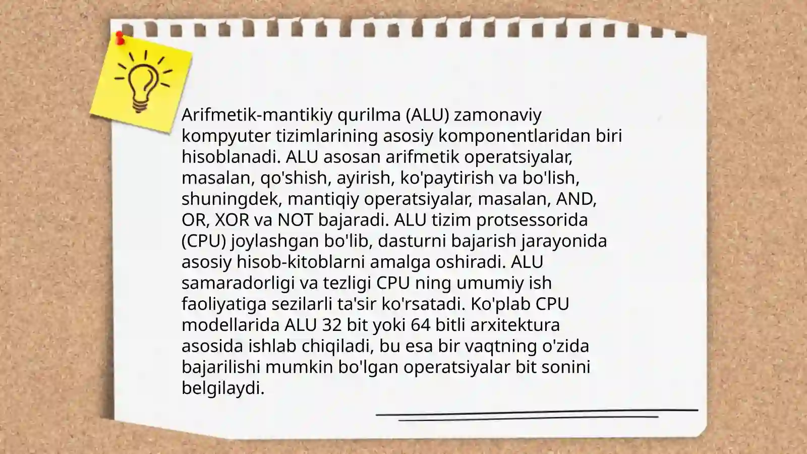 Protsessorlar tuzilishi, protsessorlarning ichki registrlari 4
