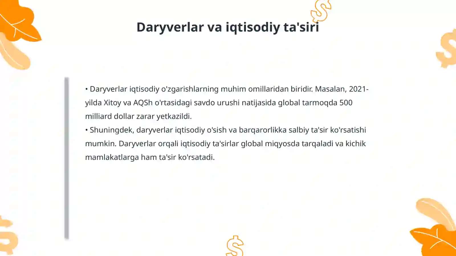 Global iqtisodiyotning o'zgaruvchan kanturlari va daryverlari 4