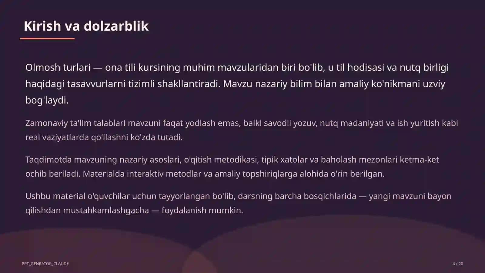 Olmosh turlari (6-sinf) 4