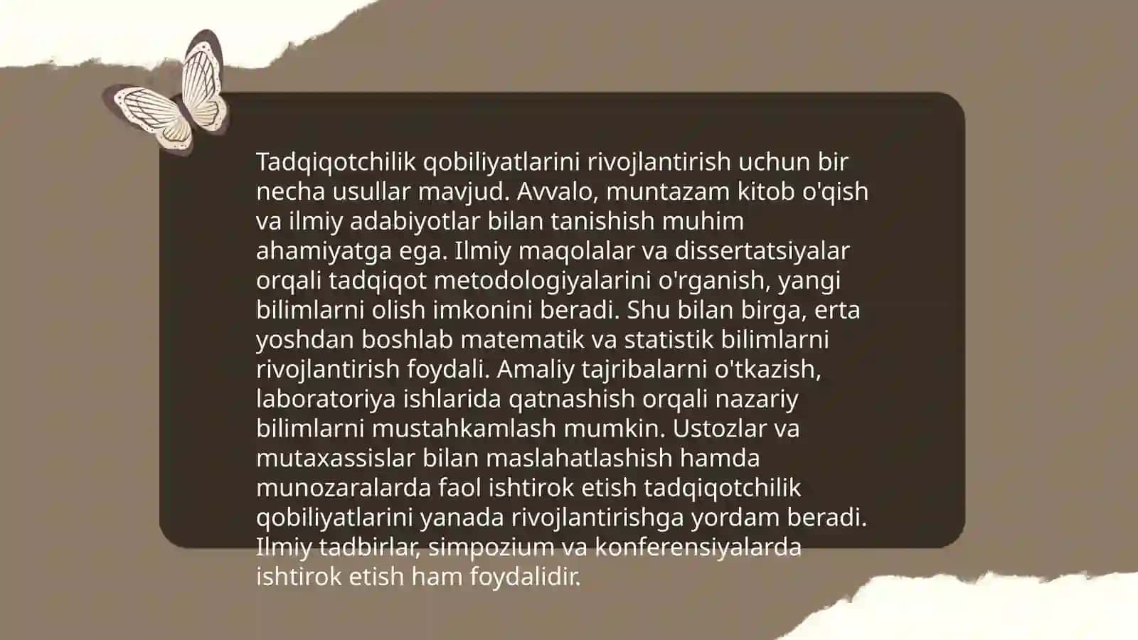 Tabiiy-ilmiy savodxonlikning o'quvchilarda tadqiqotchilikni shakillantirishdagi roli 4