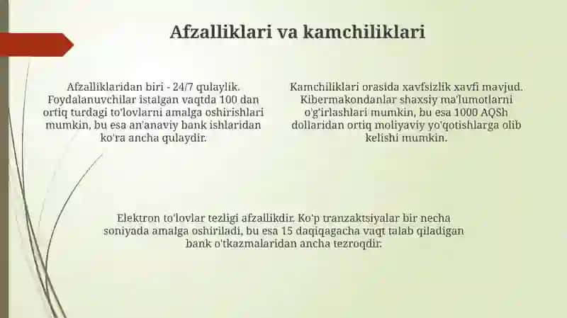 Elektron to'lov tizimlari imkoniyatlari va xatarkari 4
