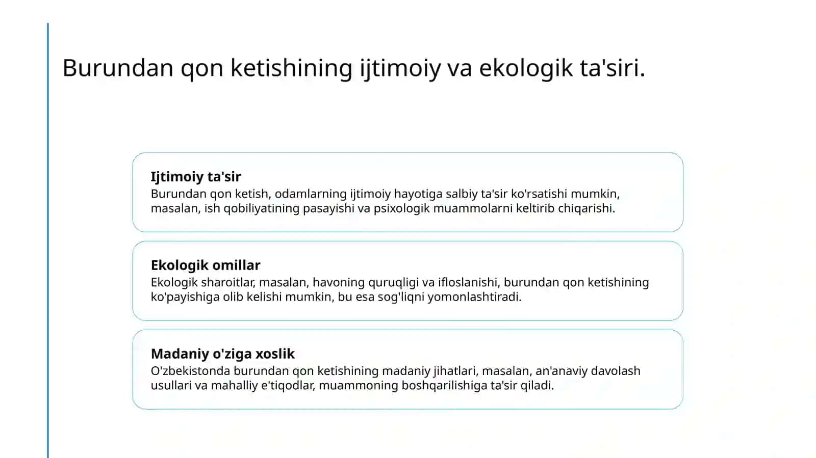 Burundan qon ketish etiologiyasi,klinikasi ,tashxisoti, differensial diagnostikasi, davolashi. 4