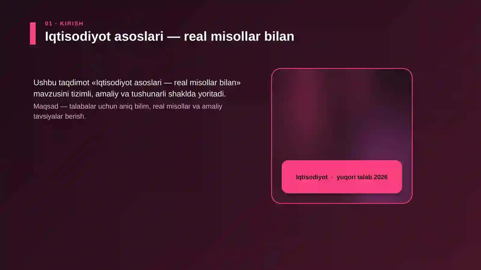 Iqtisodiyot asoslari — real misollar bilan 4