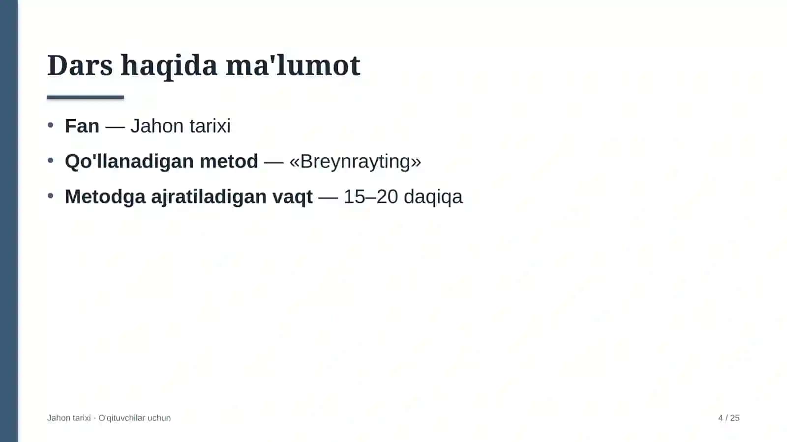 jahon tarixi darslarida breynrayting metodidan foydalanish 9587 4