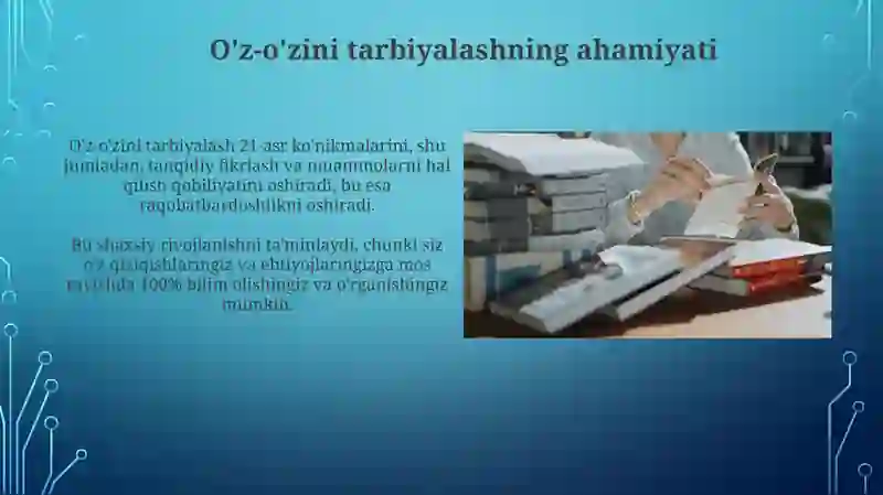 O'z-o'zini tarbiyalash 4