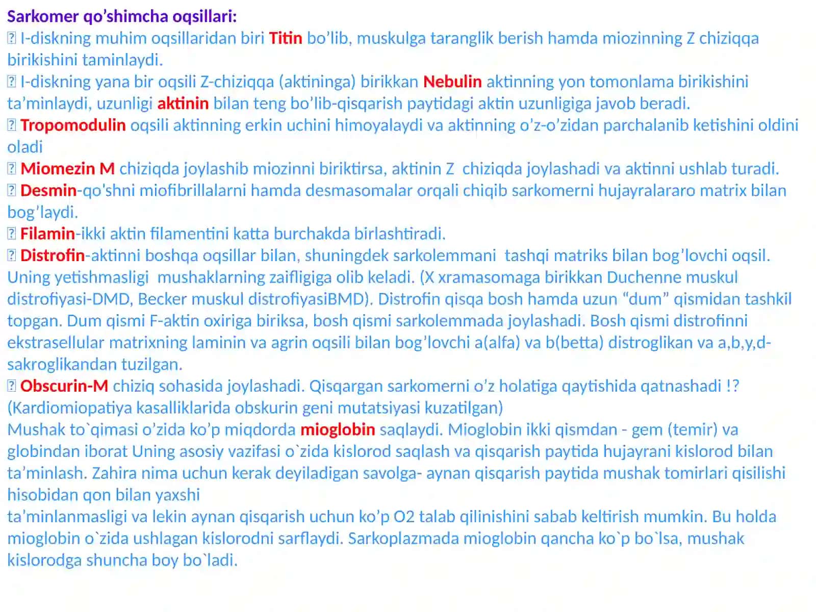 Mushak biokimyosi 4