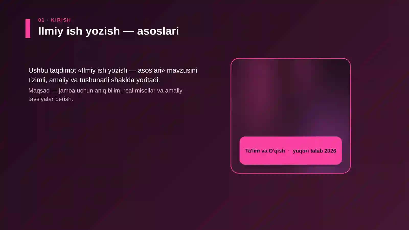Ilmiy ish yozish — asoslari 4