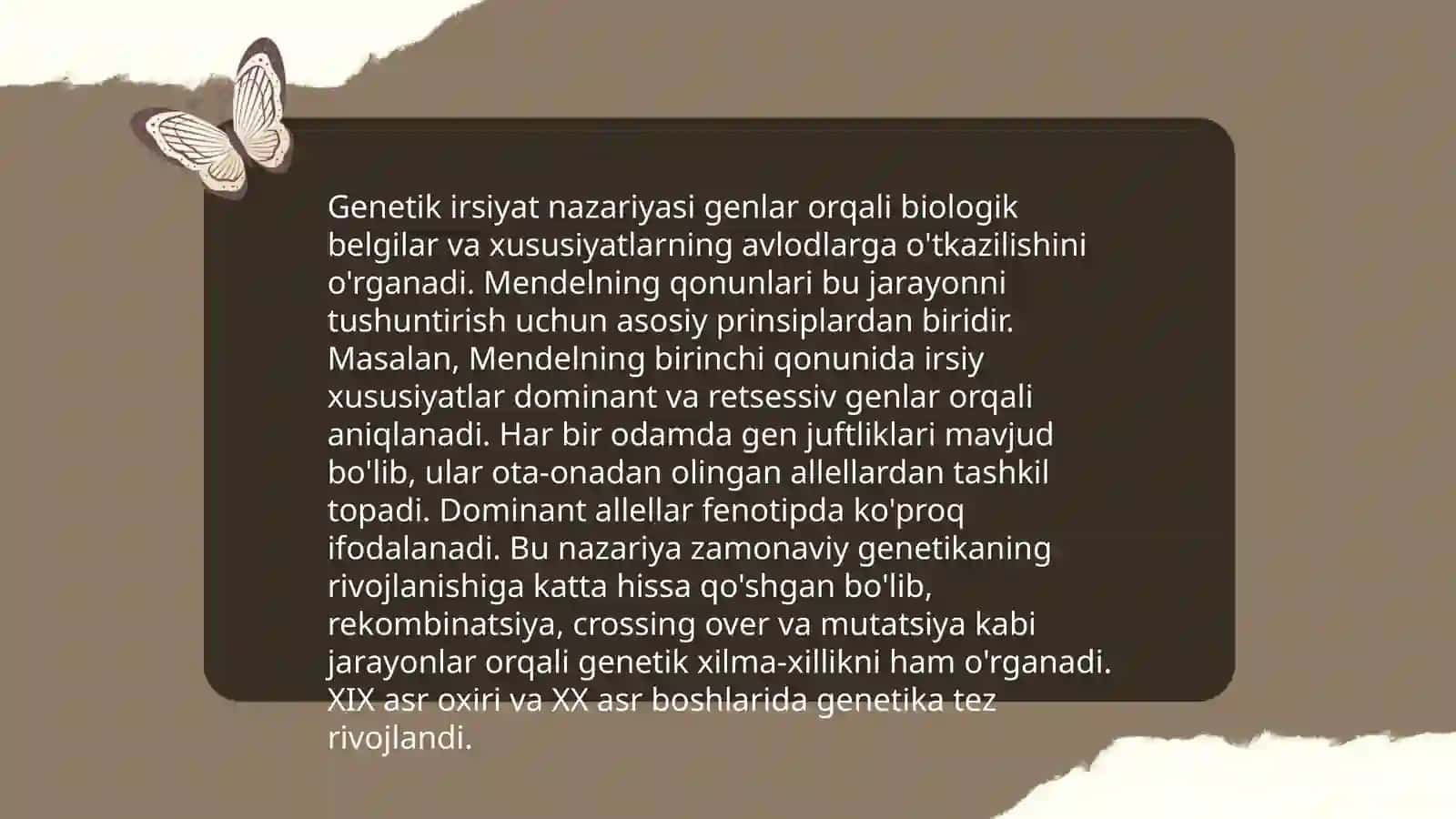 Mendelizm.Irsiy kasalliklar 4