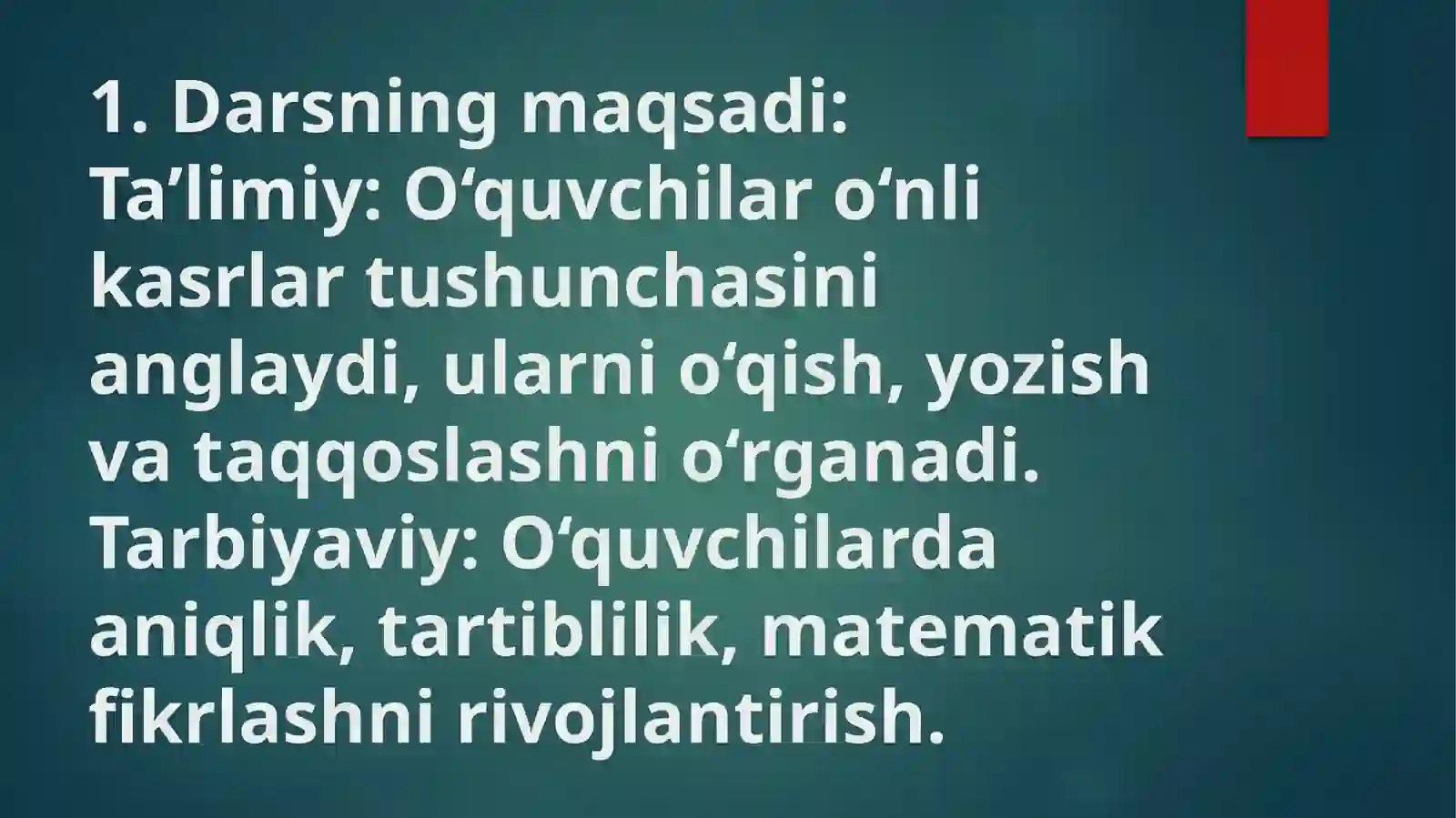 Matematika va unioʻqitish metodikasi 4