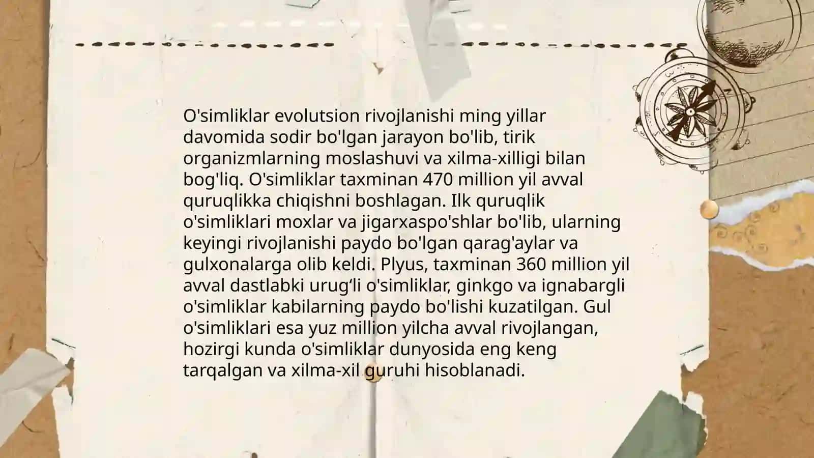 Oʻsimlik kelib chiqishi va hujayraviy tuzilishi 4