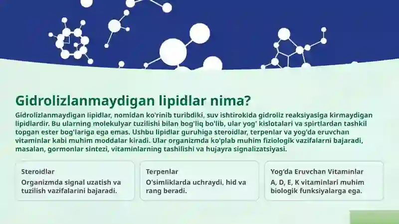 Gidrolizlanmaydigan Lipidlar 4