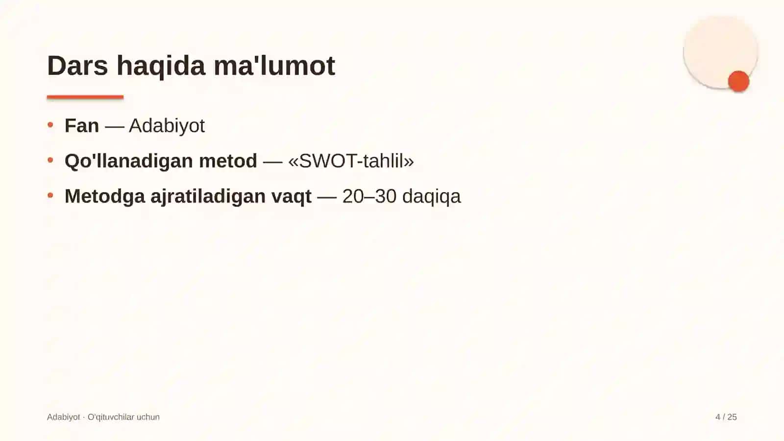 adabiyot darslarida swot tahlil metodidan foydalanish 5580 4