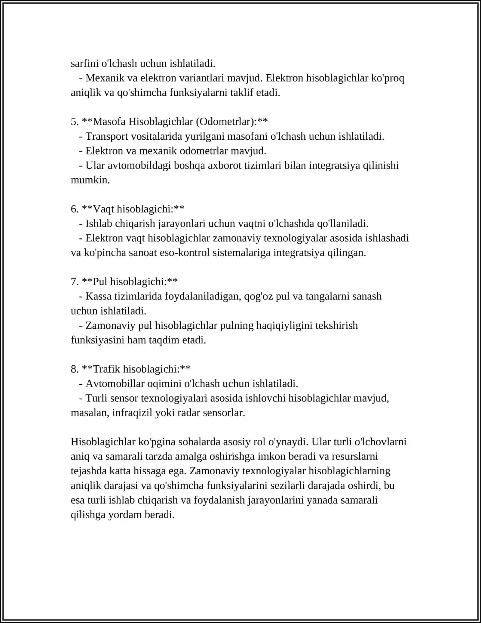 HISOBLAGICHLAR VA HARAKATLANUVCHI REGISTRLARNI O'RGANISH 4