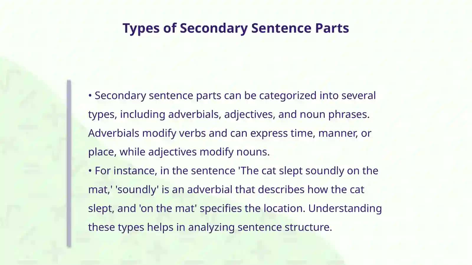 Secondary Parts of the Sentence 4
