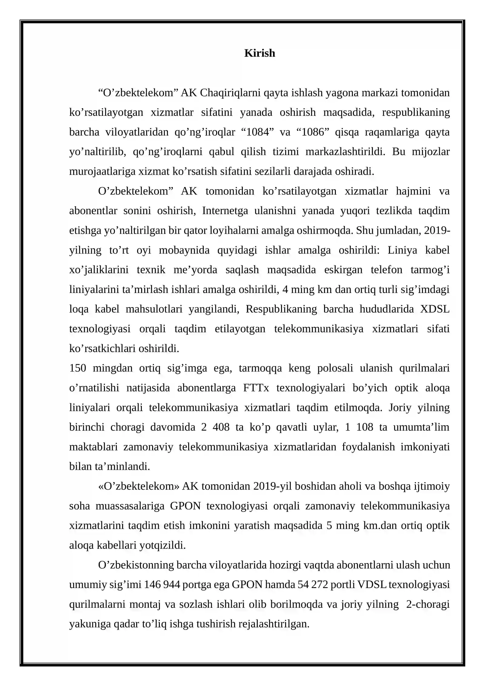 Jizzax - Qashqadaryo viloyatlari orasida optik transport tarmog‘ini loyixalashtirish 4