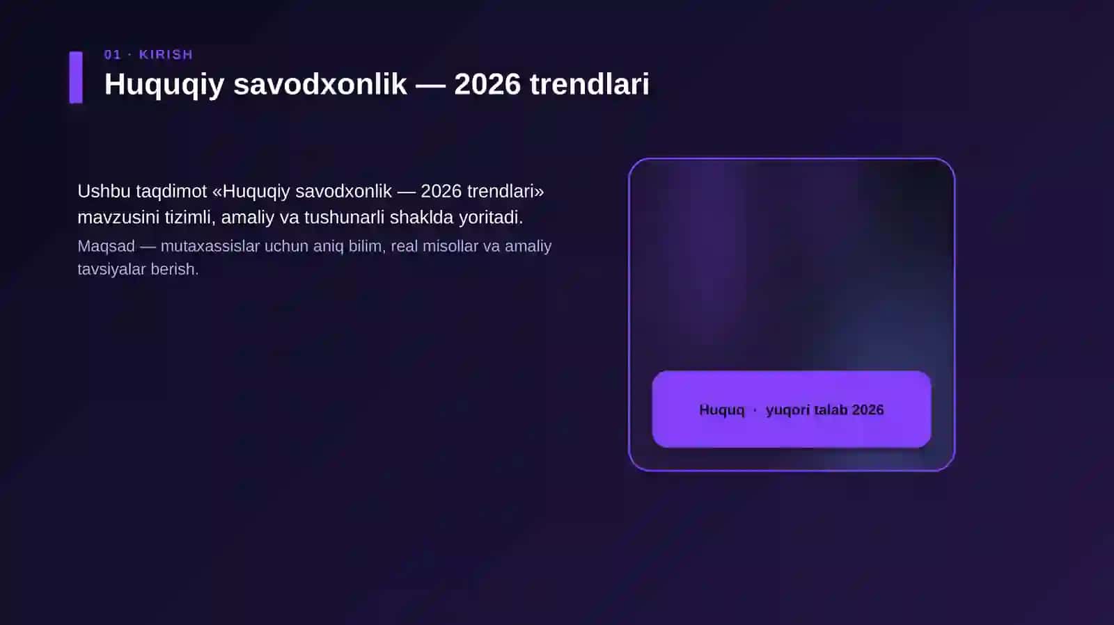 Huquqiy savodxonlik — 2026 trendlari 4