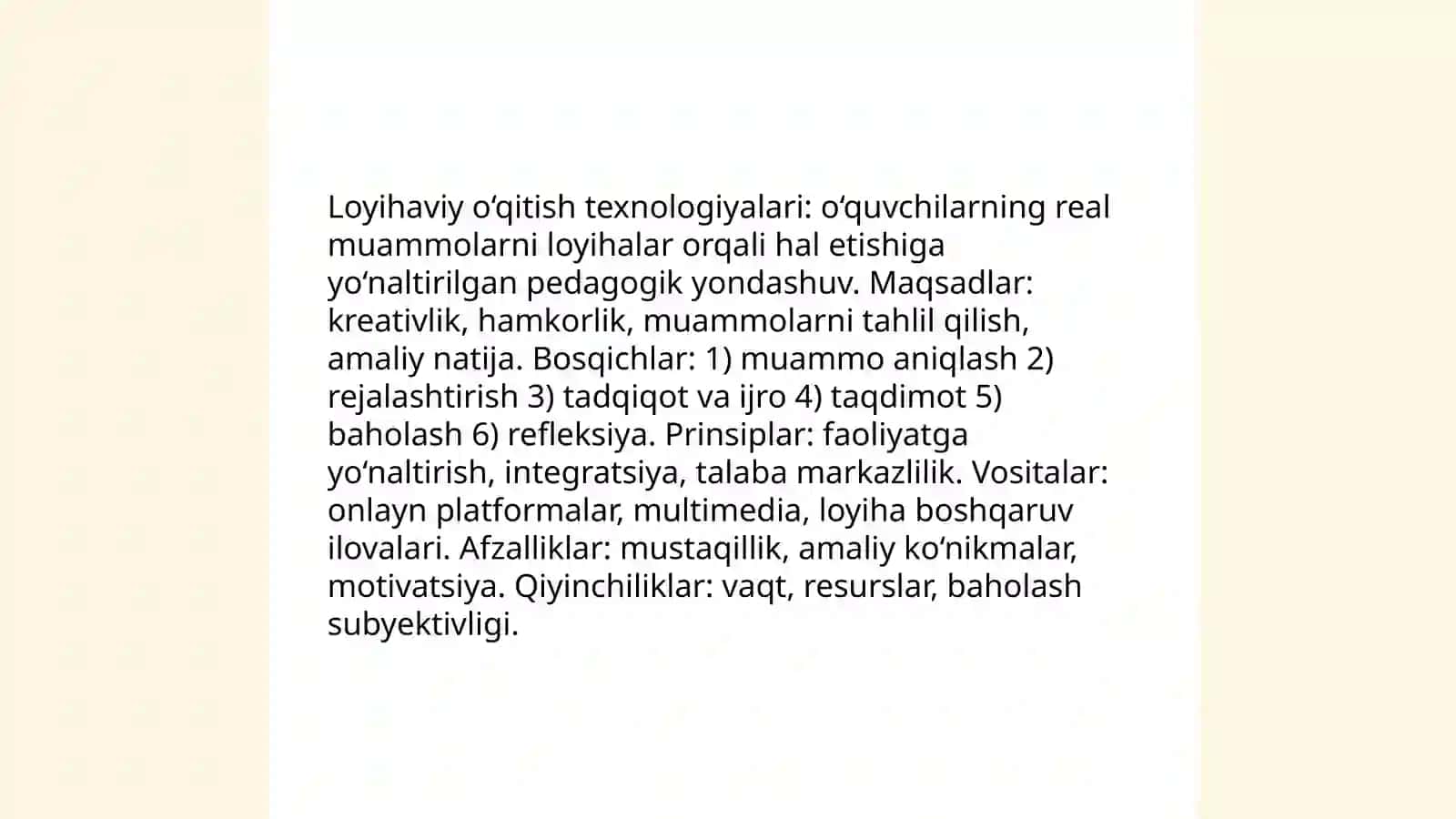 Kreativ dars tuzilishining texnologiyalari 4