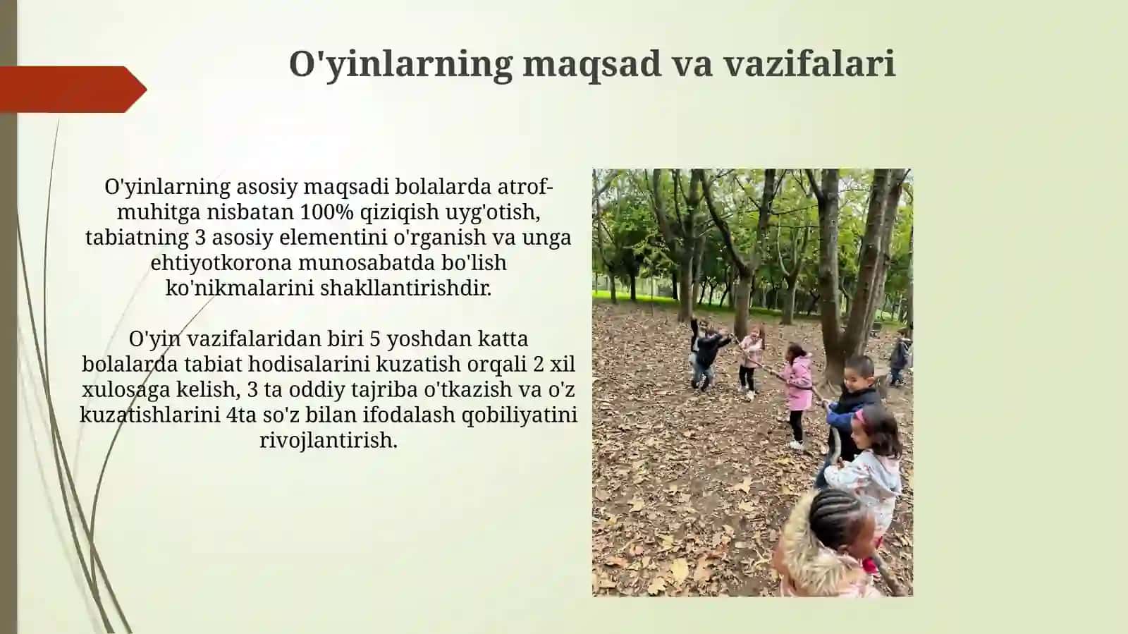 Tabiat bilan tanishtirish metodikasi asosida bolalar oʻyinlarini tashkil etish texnologiyasi 4
