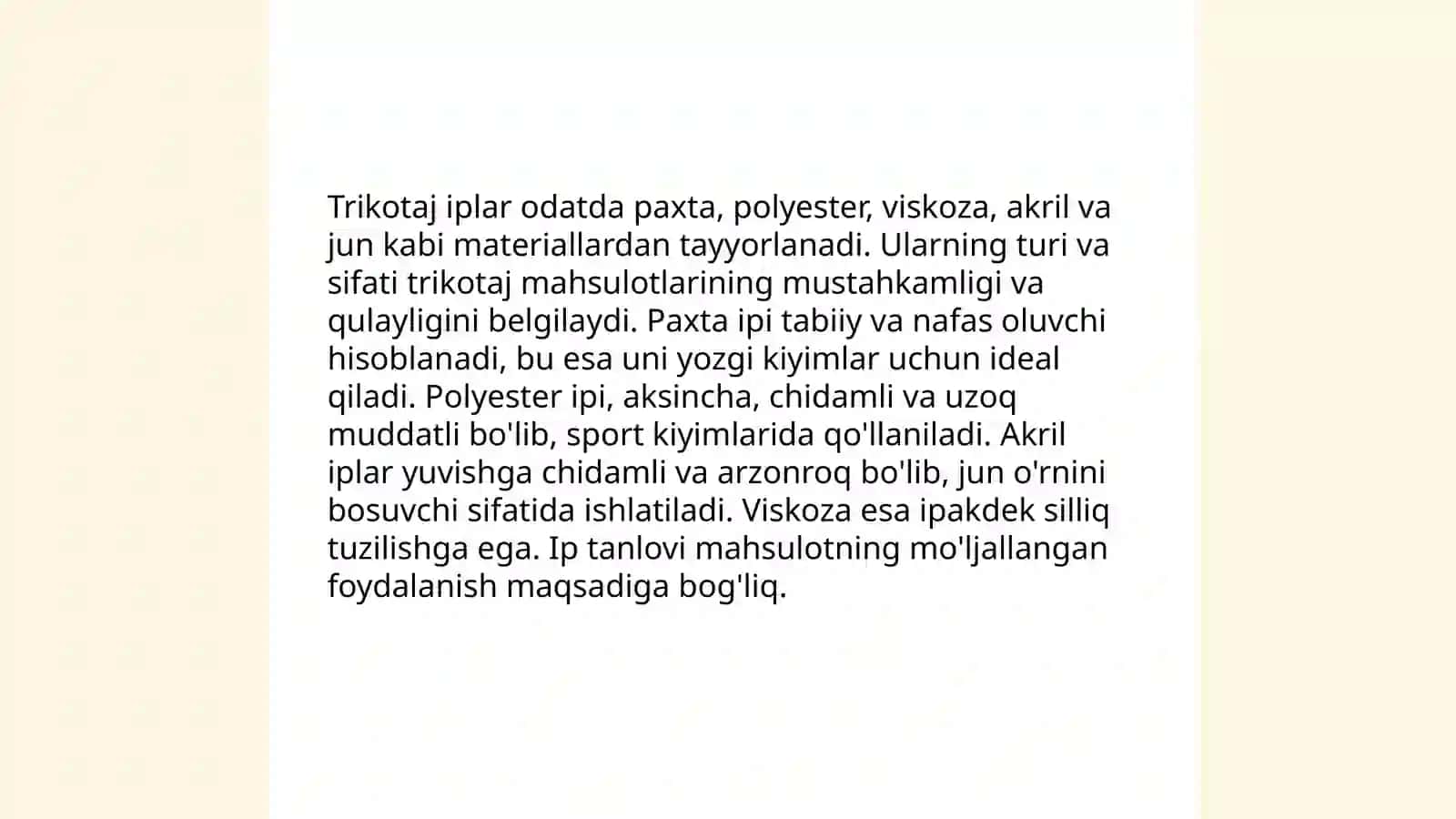 Trikotaj matolarni tuzilishi 4