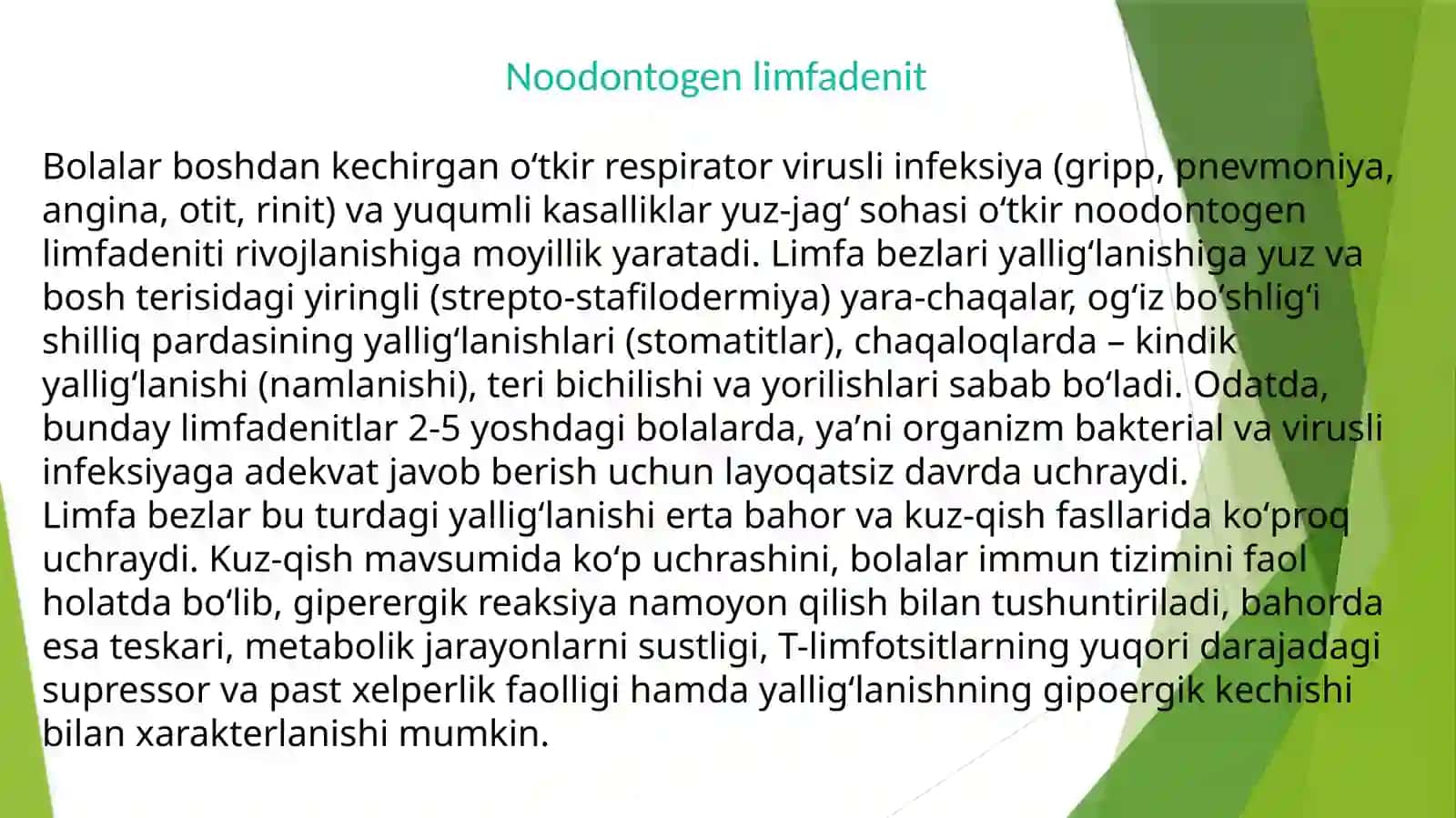 Noodontogen kasalliklar tekshirish 4