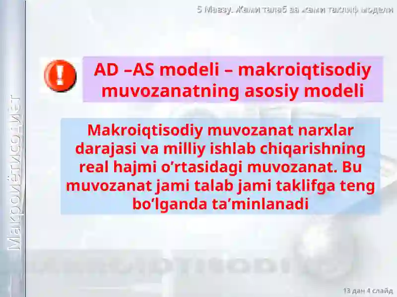 Yalpi talab va yalpi taklif modeli 4