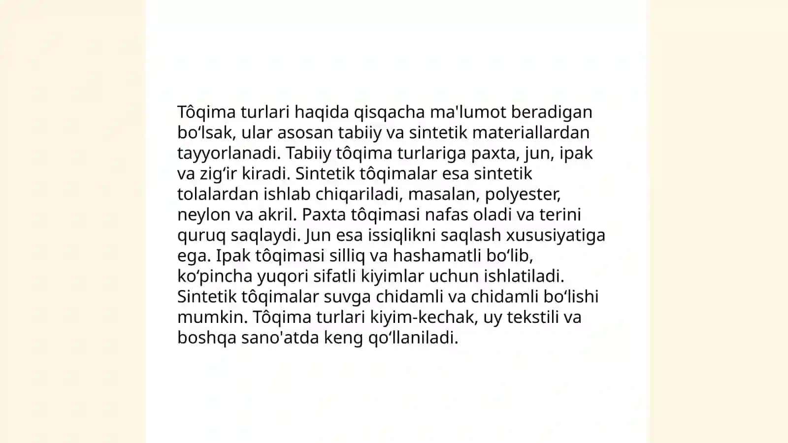 Tôqima tuzilishi,turlari. A'zo va a'zolar sistemalarini mulyajlarda ôrganish 4
