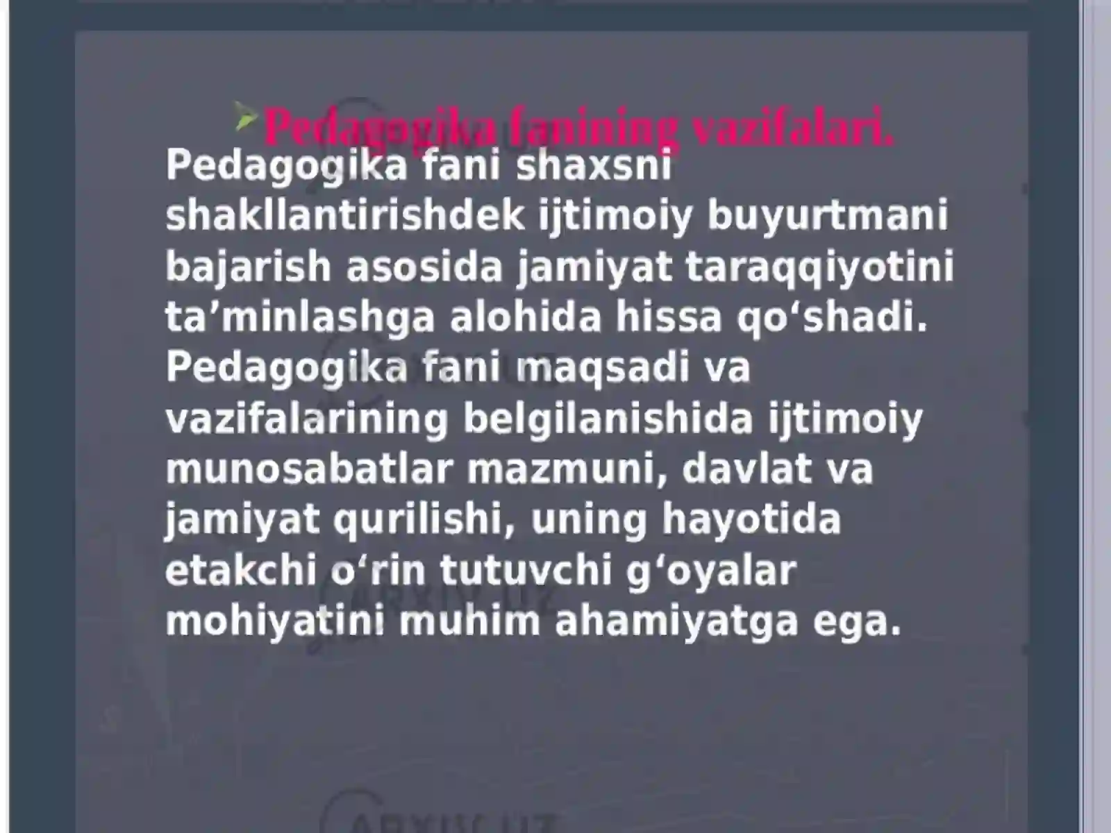 Pedagogika fanlari 4