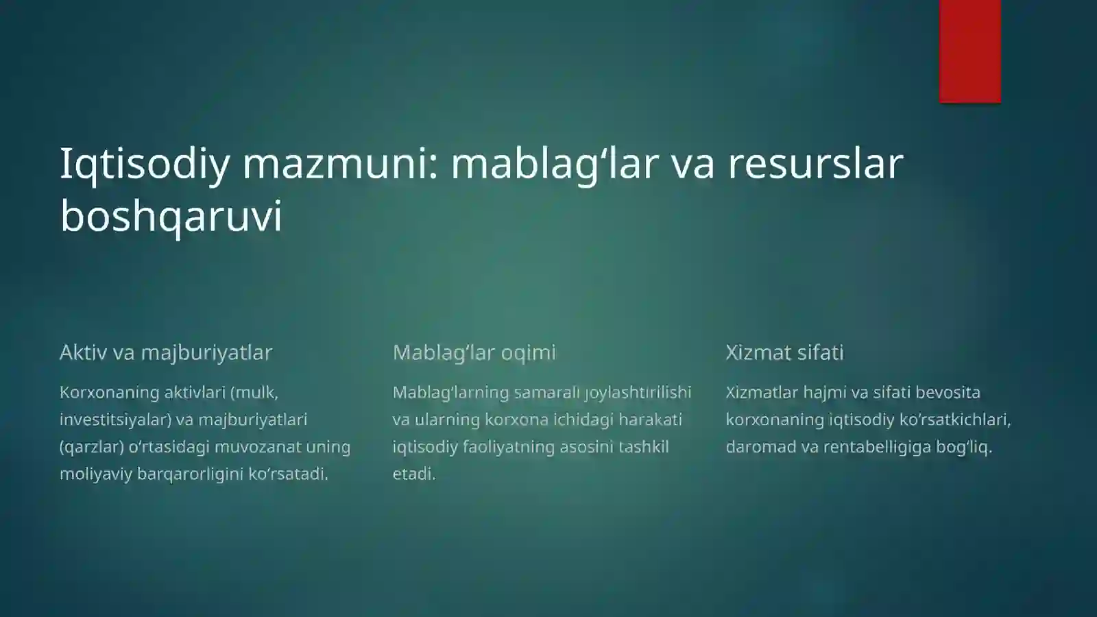 Turli pullik xizmatlar ko‘rsatuvchi sub’yektlar buxgalteriya hisobi 4