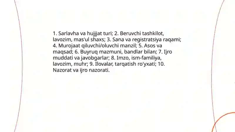Farmoyish hujjatlari 4