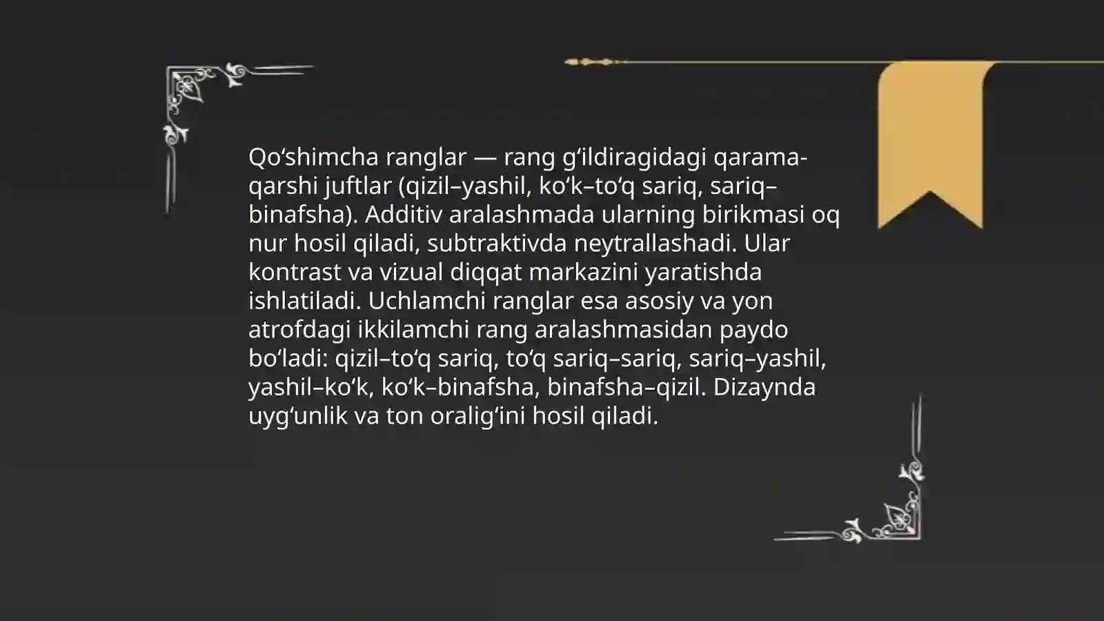 Ranglar va Shakillar 4