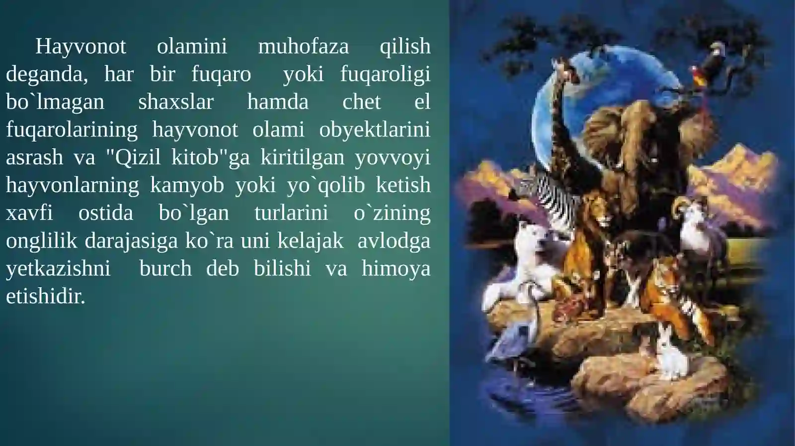 Hayvonot dunyosini muhofaza qilish yo'llari 4