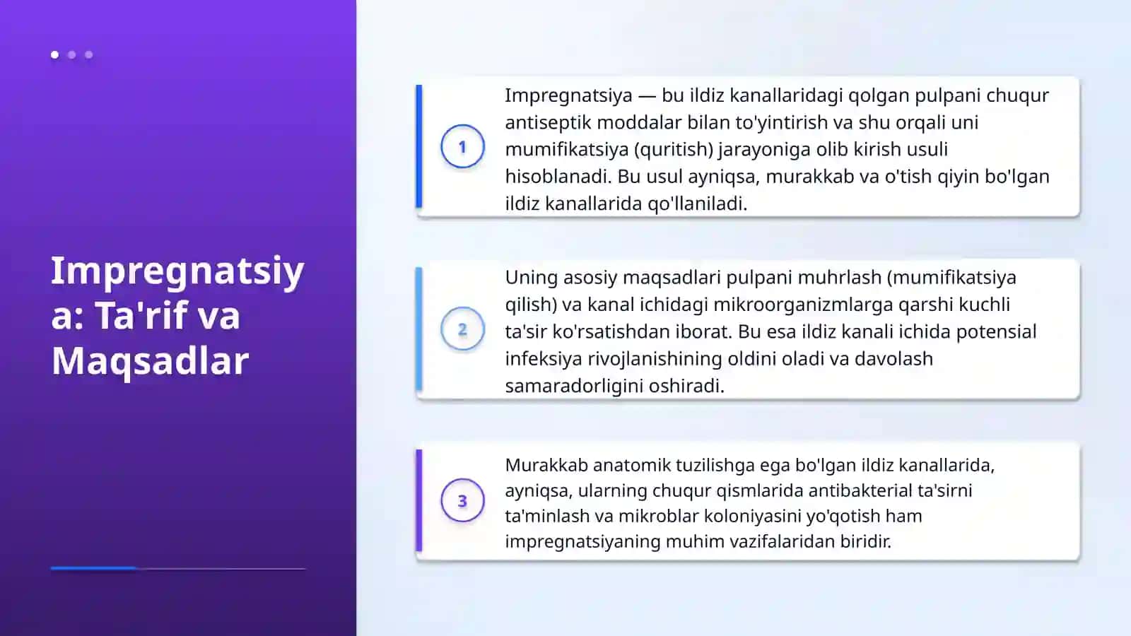 Qiyin o’tuvchi ildiz kanallarini davolash usullari. Impregnatsiya 4