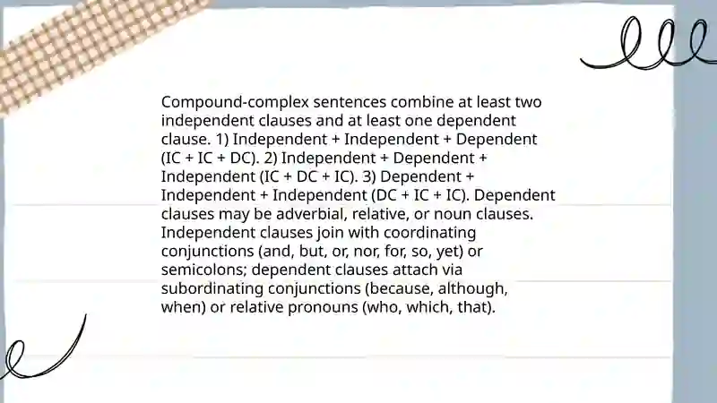 Compound-complex sentences 4