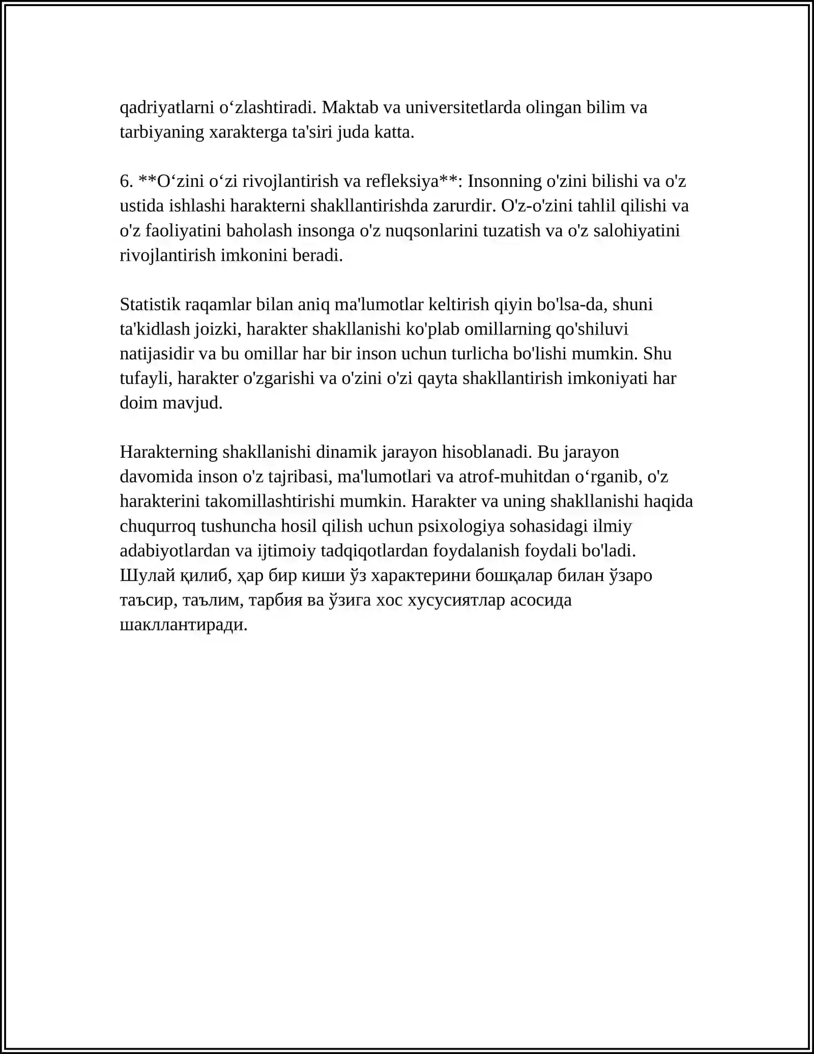 HARAKTER 4