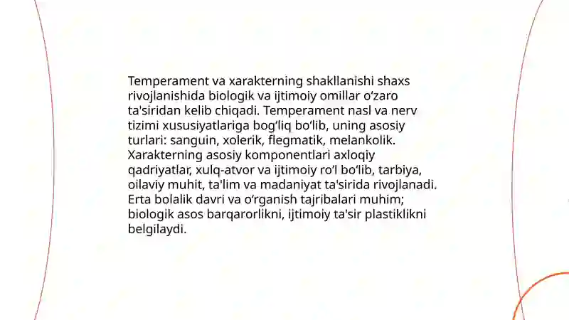 Shaxsning rivojlanishi, tabiyasi va ijtimoiylashuvi 4