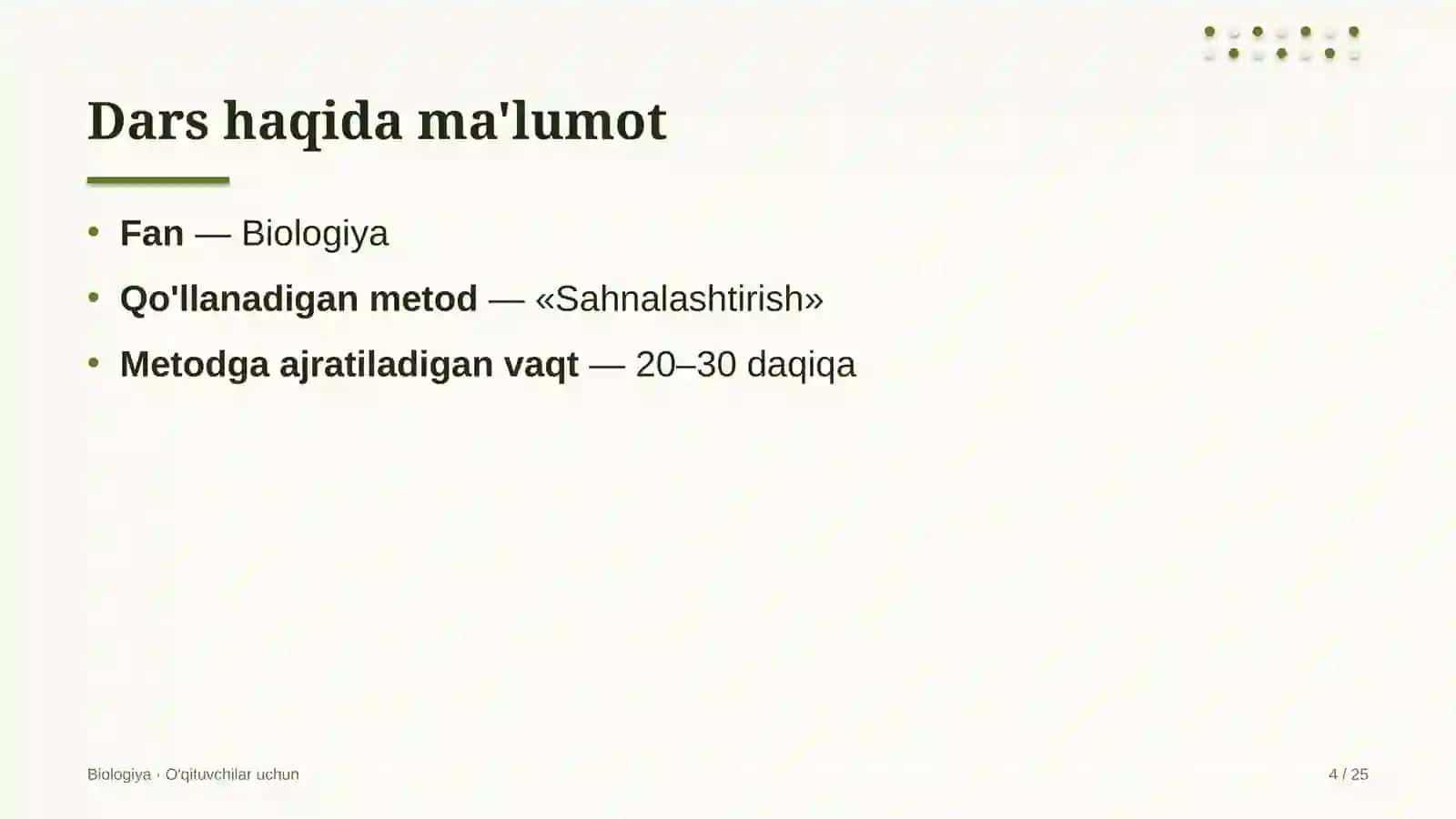 biologiya darslarida sahnalashtirish metodidan foydalanish 1733 4