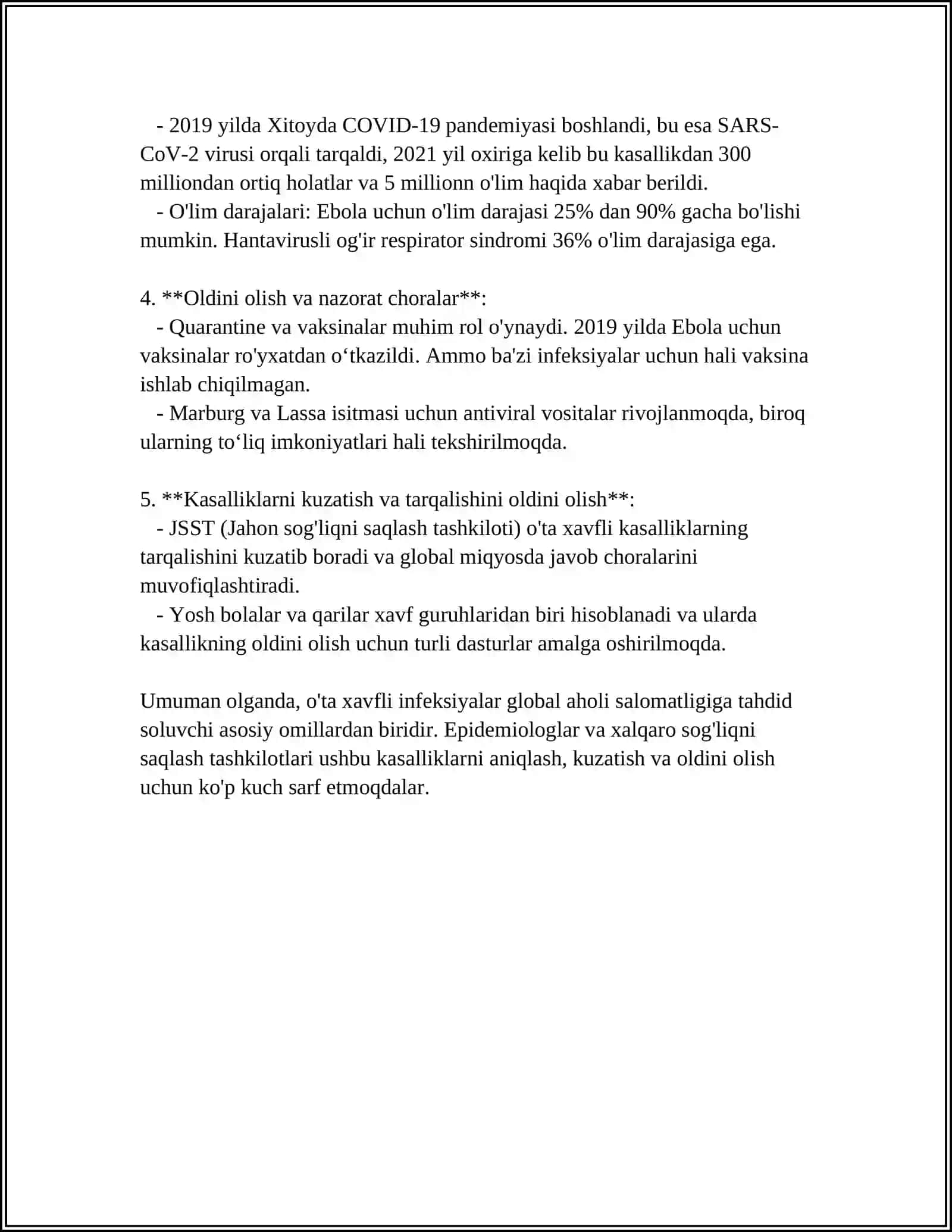 O'TA XAVFLI INFEKSIYALAR HAQIDA TUSHUNCHA 4