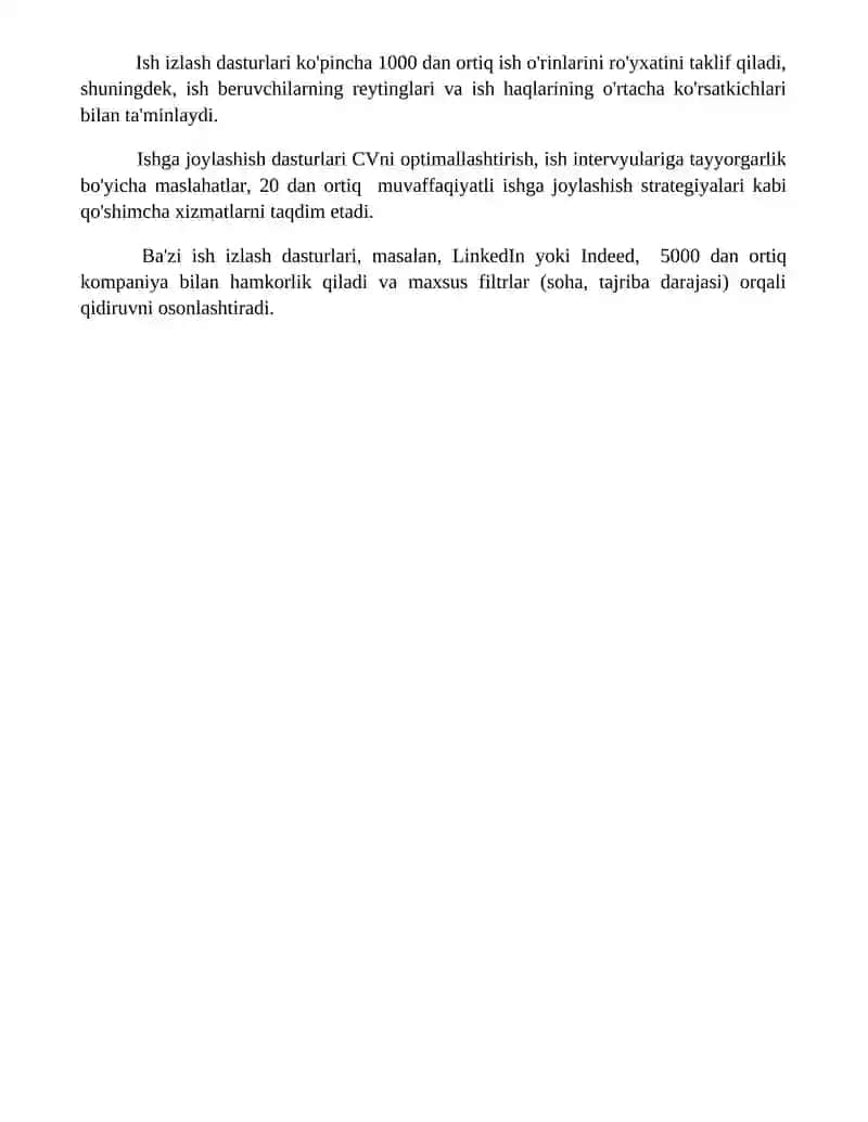 Ish o'rinlari bo'yicha ma'lumotlar bilan tanishish manbalari 4