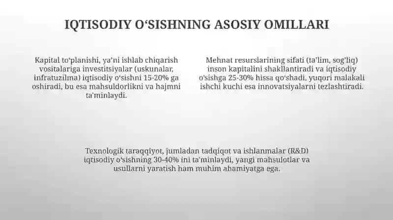 Mehnat unumdorligi-iqtisodiyoʻsish 4
